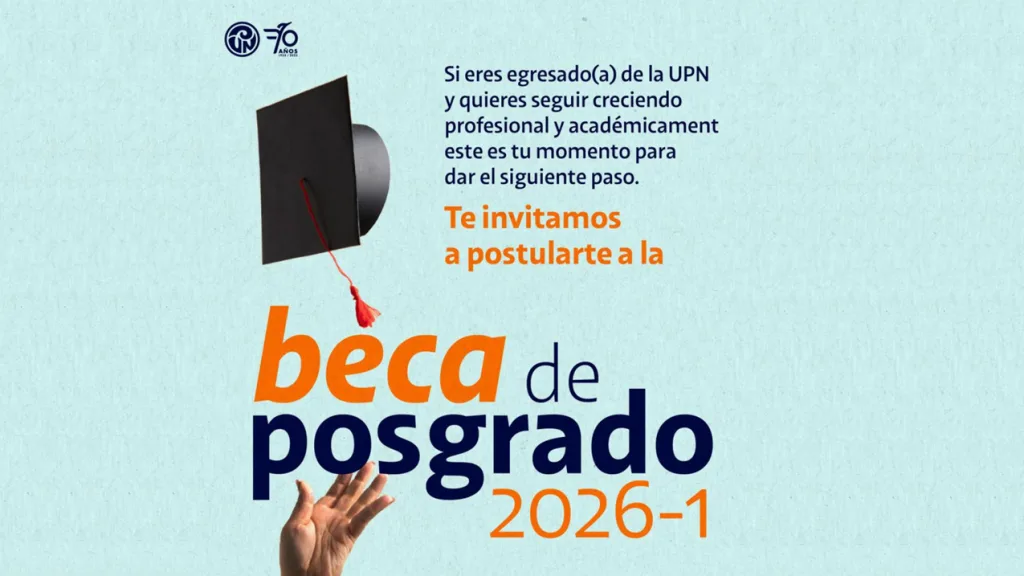 Convocatoria beca de posgrado para egresados(as) de pregrado 2026-1